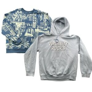 Danny Duncan Wild Fable Sweater Lot of 2 Mens Blue‎ Medium Surf Skate Streetwear
